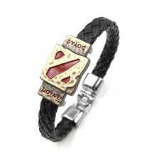 DOTA2 Alloy Leather Bracelet