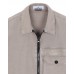 Stone Island 107WN Overshirt In Brushed Cotton Canvas Dove Gray 