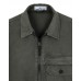 Stone Island 107WN Overshirt In Brushed Cotton Canvas Musk Green