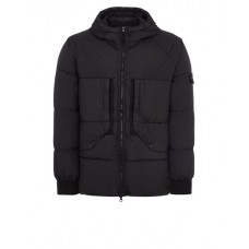 Stone Island 40723 Garment Dyed Crinkle Reps Recycled Nylon Down Black