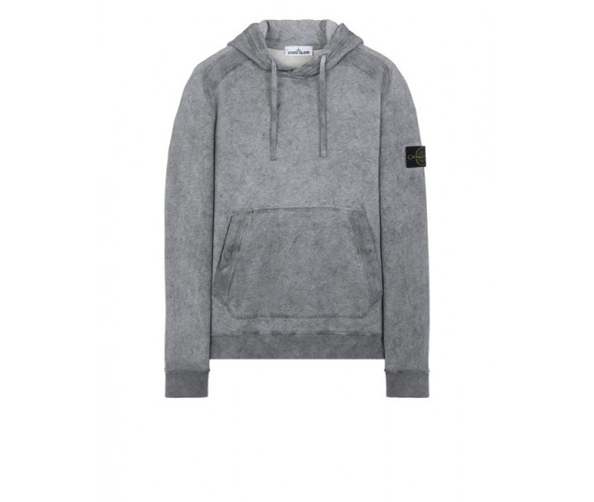 Stone Island 62090 Hoodie In Mélange Cotton Jersey Butter