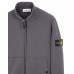 Stone Island 62820 Fall Winter Full Zipper Sweatshirt In Brushed Cotton Fleece Lead