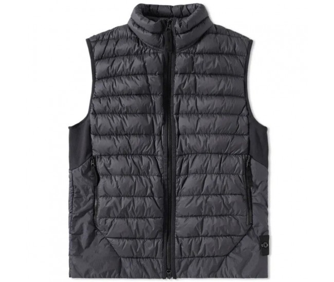 Stone Island G0124 Winter Vest Jacket In Polyamide Black