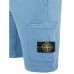 Stone Island 64651 Shorts Dyed Cotton Fleece Avio Blue