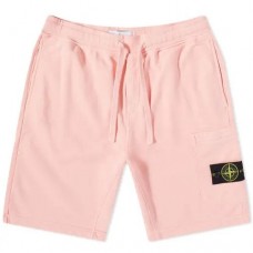 Stone Island 64651 Shorts Dyed Cotton Fleece Pink