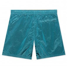 Stone Island B0943 Shorts Iridescent Nylon Metal Fabric Turquoise
