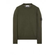 Stone Island 508A3 Autumn Winter Knitwear Lambswool Oliver Green