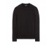 Stone Island 60619 Crewneck Sweatshirt Embroidery Cotton Fleece Black
