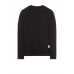 Stone Island 60619 Crewneck Sweatshirt Embroidery Cotton Fleece Black