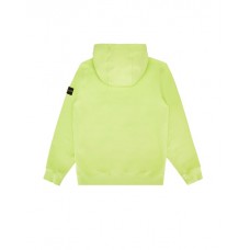 Stone Island 61640 Junior Hooded Sweatshirt In Heavy Cotton Fleece Lemon
