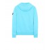 Stone Island 64251 Fall Winter Full Zipper Hooded Sweatshirt In Cotton Fleece Turquoise