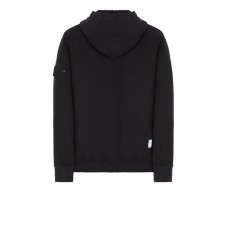 Stone Isand 60219 Hooded Sweatshirt Embroidery Cotton Fleece Black