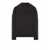 Stone Island 64151 Fall Winter Hooded Sweatshirt In Cotton Fleece Black
