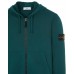 Stone Island 64251 Fall Winter Full Zipper Hooded Sweatshirt In Cotton Fleece Bottle Green