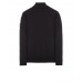 Stone Island 64351 Fall Winter Full Zipper Sweatshirt In Cotton Fleece Black