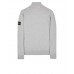 Stone Island 64351 Fall Winter Full Zipper Sweatshirt In Cotton Fleece Dust Melange