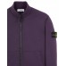 Stone Island 64351 Fall Winter Full Zipper Sweatshirt In Cotton Fleece Ink Blue