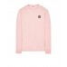 Stone Island 22713 Long Sleeve T Shirt In Cotton Jersey Pink Quartz