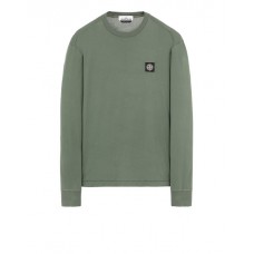 Stone Island 22713 Long Sleeve T Shirt In Cotton Jersey Sage Green