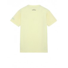 Stone Island 2NS83 Short Sleeves T Shirt  With Print In Cotton Lemon