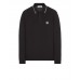 Stone Island 2SL18 Autumn Winter Long Sleeve Polo Shirt In Stretch Cotton Black