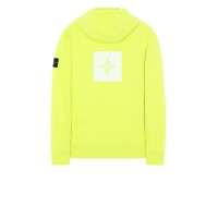 Stone Island 65894 Fall Winter Hoodie Sweatshirt In Cotton Lemon